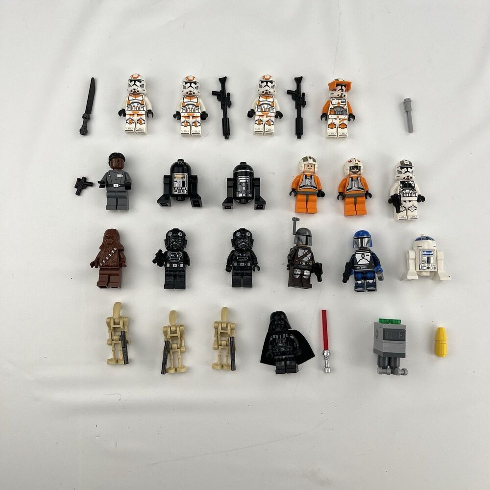 lego star wars minifigure lot Clone Trooper Commander Darth Droid Mando